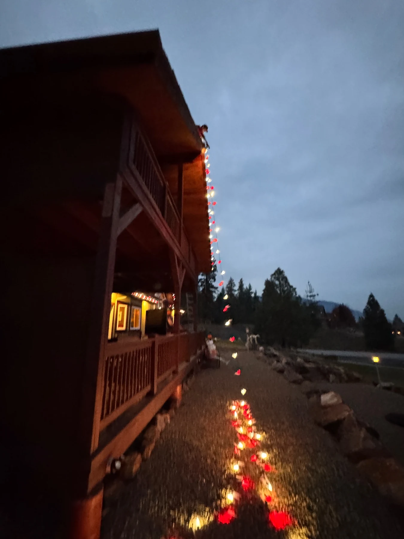 CDA Christmas Lights installation in progress
