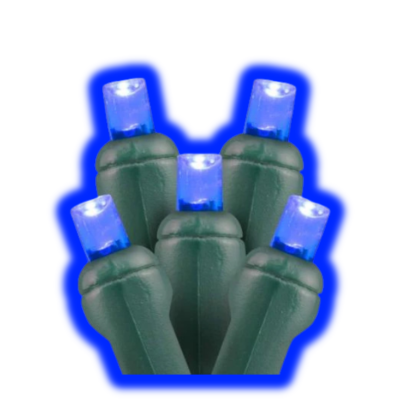 Blue mini Christmas lights