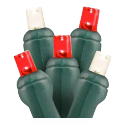 Red and white mini Christmas lights