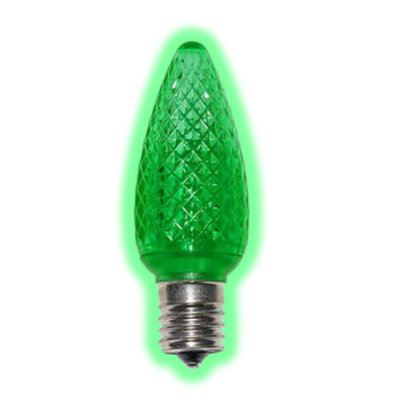 Green C9 LED Christmas bulb