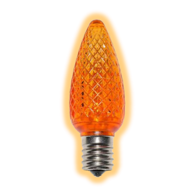Orange C9 LED Christmas bulb
